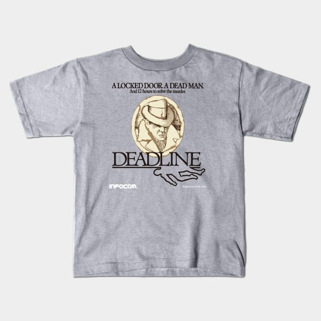 Infocom Deadline Interactive Fiction Kids T-Shirt by TheObserver